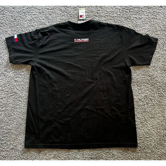 NEW Vintage Y2K Tommy Hilfiger Athletic Gear Barbell T Shirt Black Mens Sz L - Picture 3 of 8